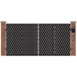 Poarta acces auto mare din tabla decupata cu plasma IRIS 3884x1940 mm