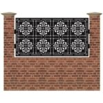 Panou de gard mic din tabla decupata cu plasma TAPE 990x1940 mm