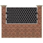 Panou de gard mic din tabla decupata cu plasma IRIS 990x1940 mm