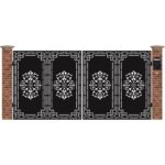 Poarta acces auto mare din tabla decupata cu plasma MAJESTIC 3884x1940 mm