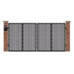 Poarta acces auto mare din tabla debitata cu plasma GEOMETRIC 3884x1940 mm