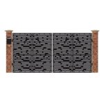 Poarta acces auto mare din tabla debitata cu plasma LINEA 3884x1940 mm