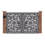 Poarta acces auto mica din tabla debitata cu plasma GRECIA 3000x1940 mm