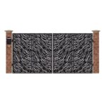 Poarta acces auto mare din tabla debitata cu plasma ZEBRA 3884x1940 mm