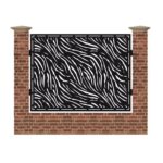 Panou de gard mare din tabla debitata cu plasma ZEBRA 1500x1940 mm