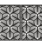 Poarta acces auto mica din tabla debitata cu plasma LEAF 3000x1940 mm