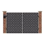 Poarta acces auto mica din tabla debitata cu plasma N309 3000x1940 mm