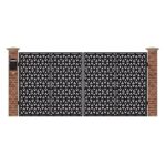 Poarta acces auto mare din tabla debitata cu plasma N309 3884x1940 mm