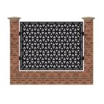 Panou de gard mare din tabla debitata cu plasma N309 1500x1940 mm